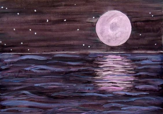 Purple moonrise